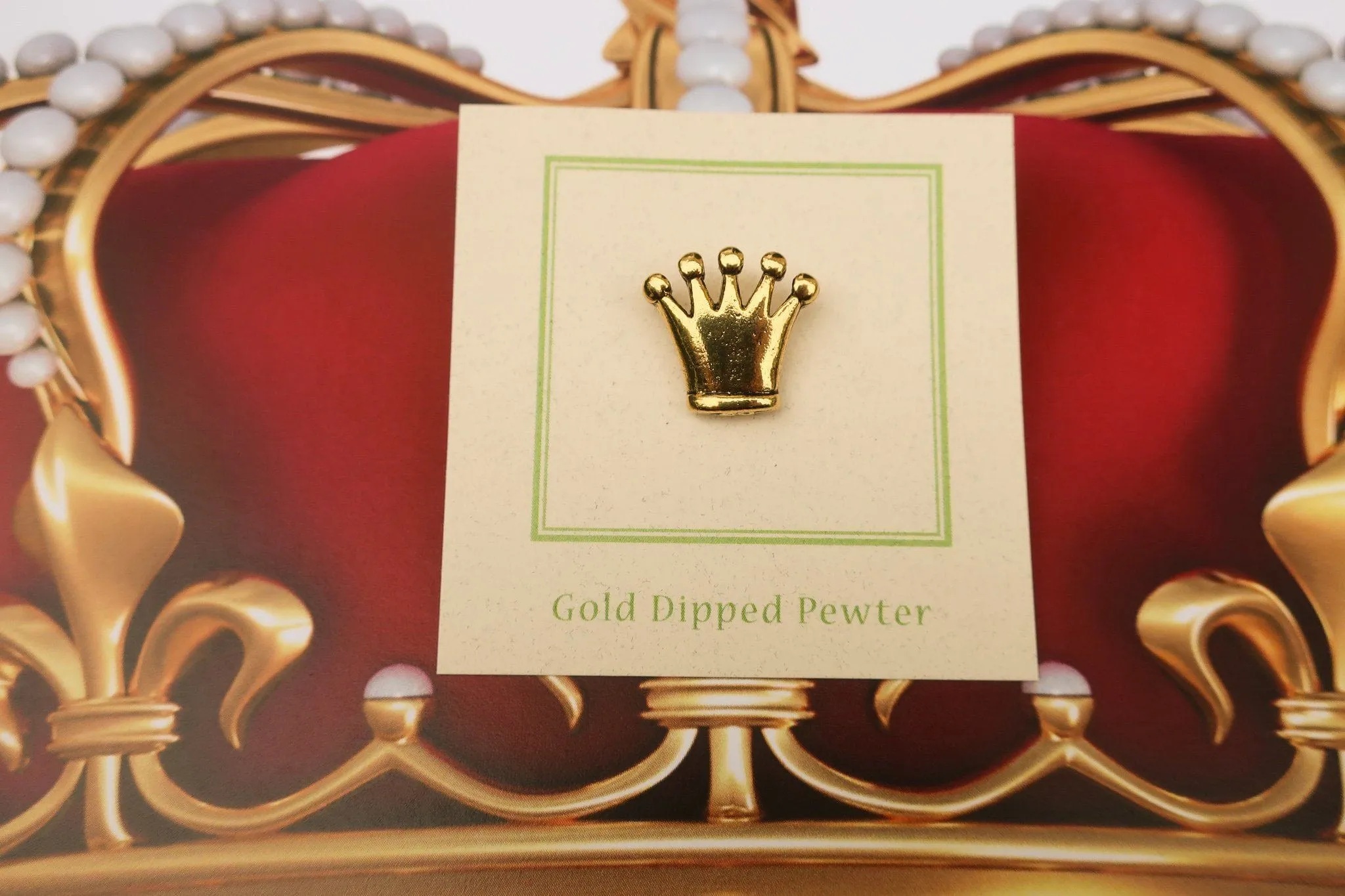 Crown Gold Lapel Pin