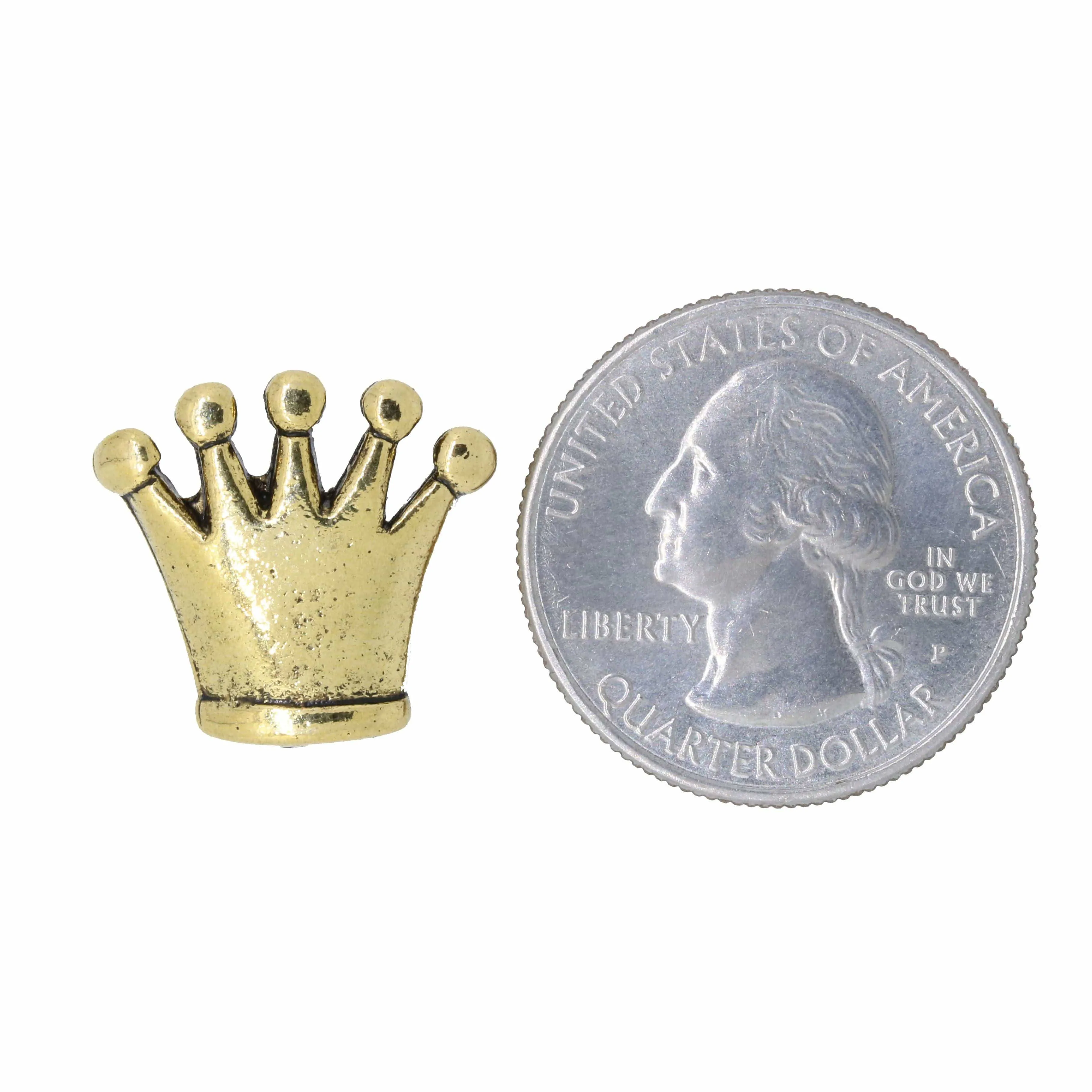 Crown Gold Lapel Pin