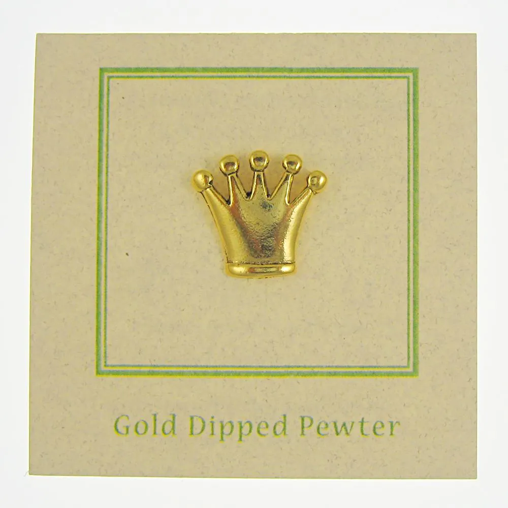 Crown Gold Lapel Pin