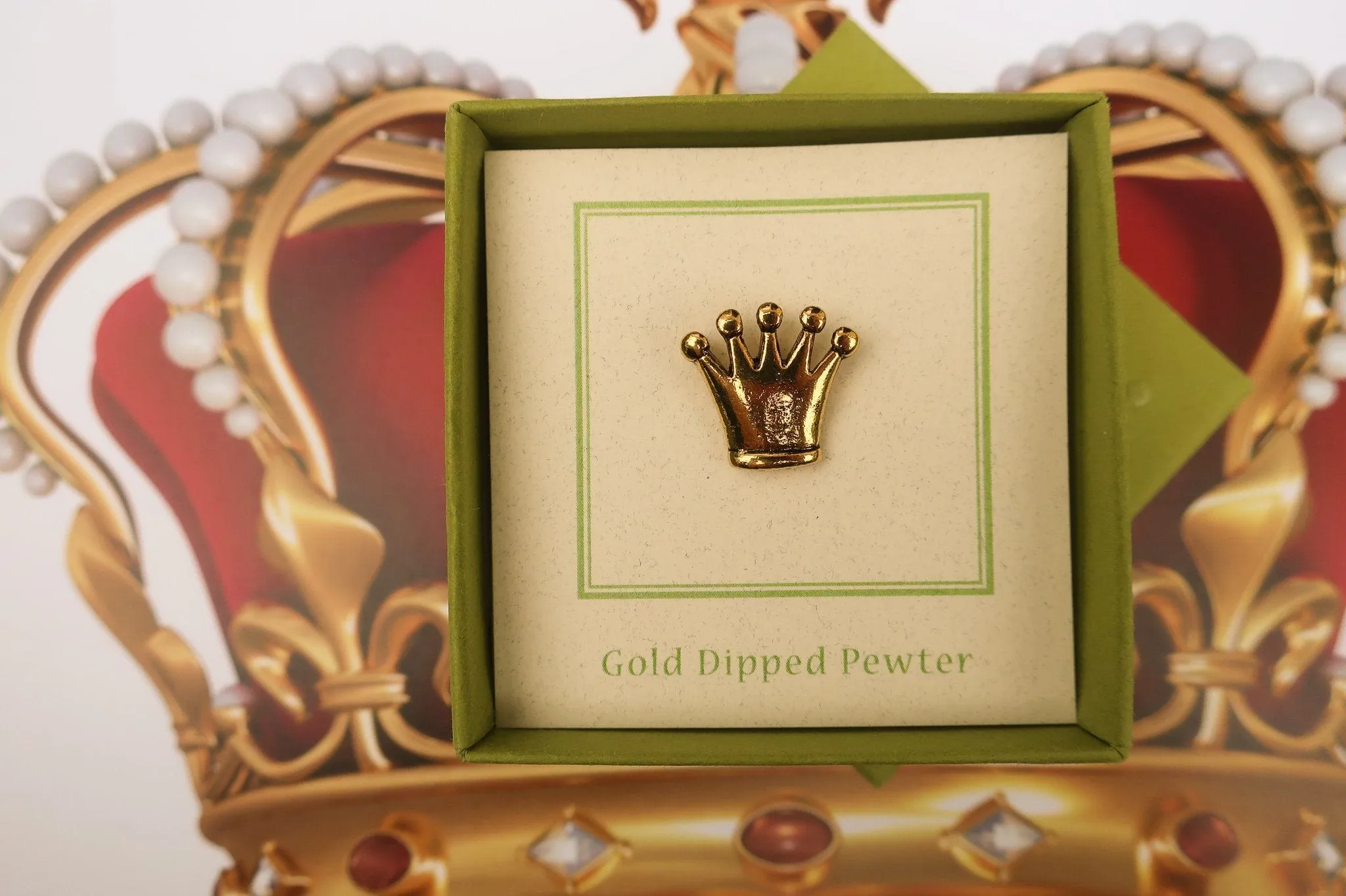 Crown Gold Lapel Pin