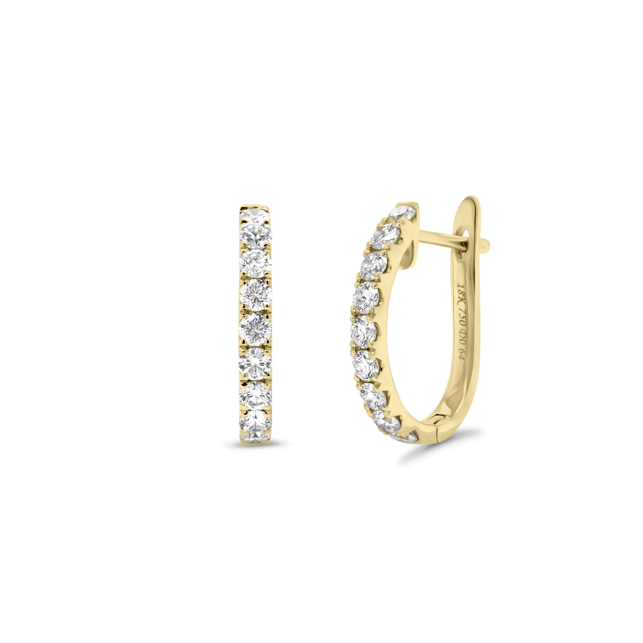 Diamond Huggie Earrings