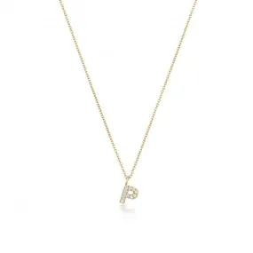 Diamond Jewellery 18ct Gold Diamond Initial Necklace NDQ154/P