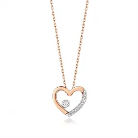 Diamond Jewellery 9ct Gold Diamond Heart Necklace ND126R