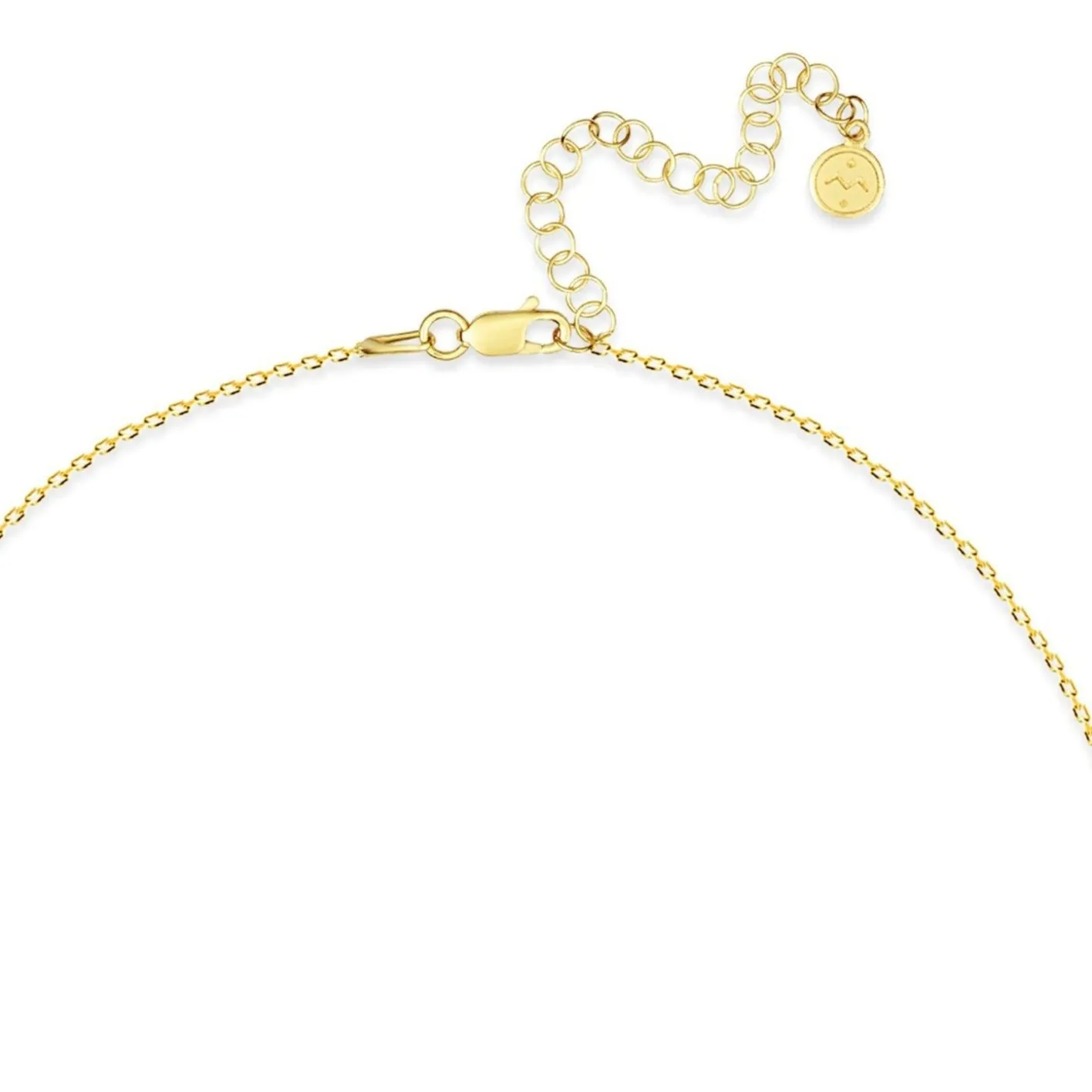 Diamond Letter Necklace "V" - 18 karat gold vermeil on sterling silver, diamond 0.01 carat