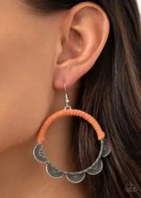 Earrings Tambourine Trend - Orange E117