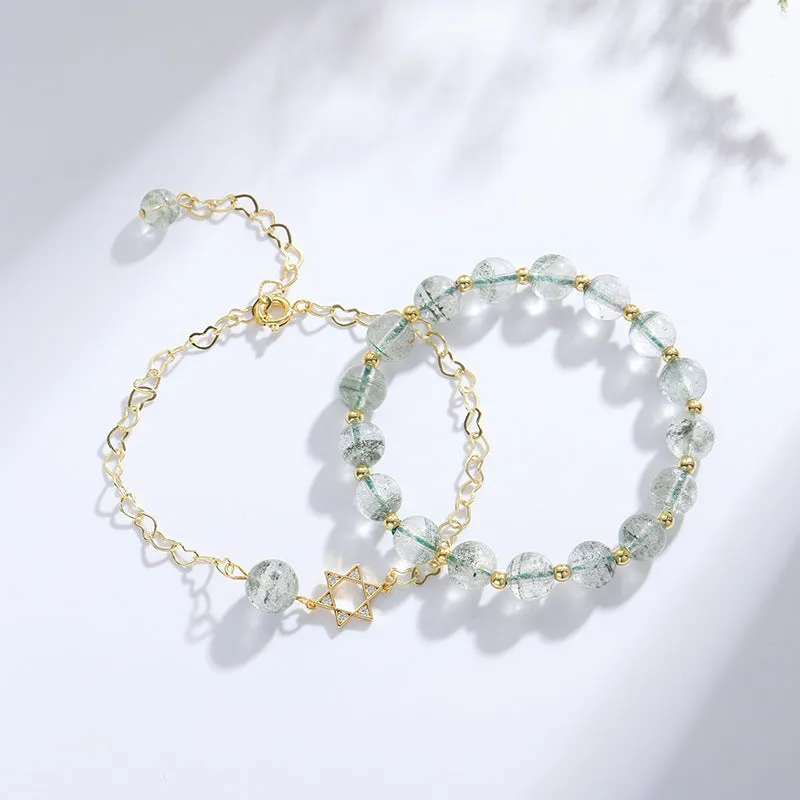 Elegant Green Crystal Bracelet - Sterling Silver Women's Fashion Accessory