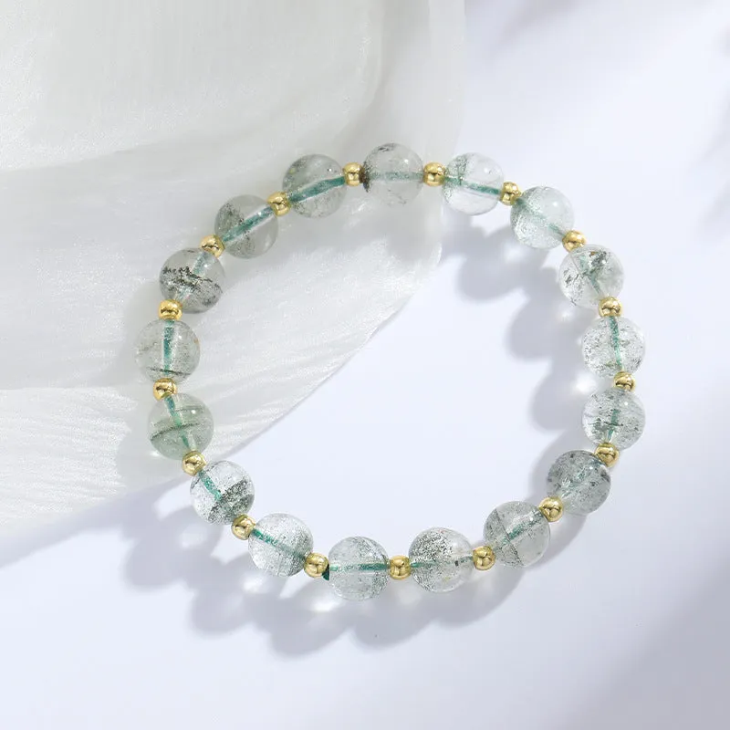 Elegant Green Crystal Bracelet - Sterling Silver Women's Fashion Accessory