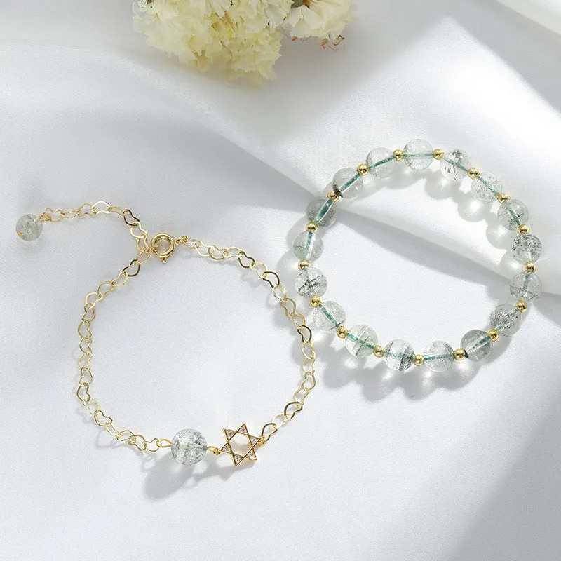 Elegant Green Crystal Bracelet - Sterling Silver Women's Fashion Accessory