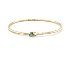 Emerald Flexible Hook Bangle