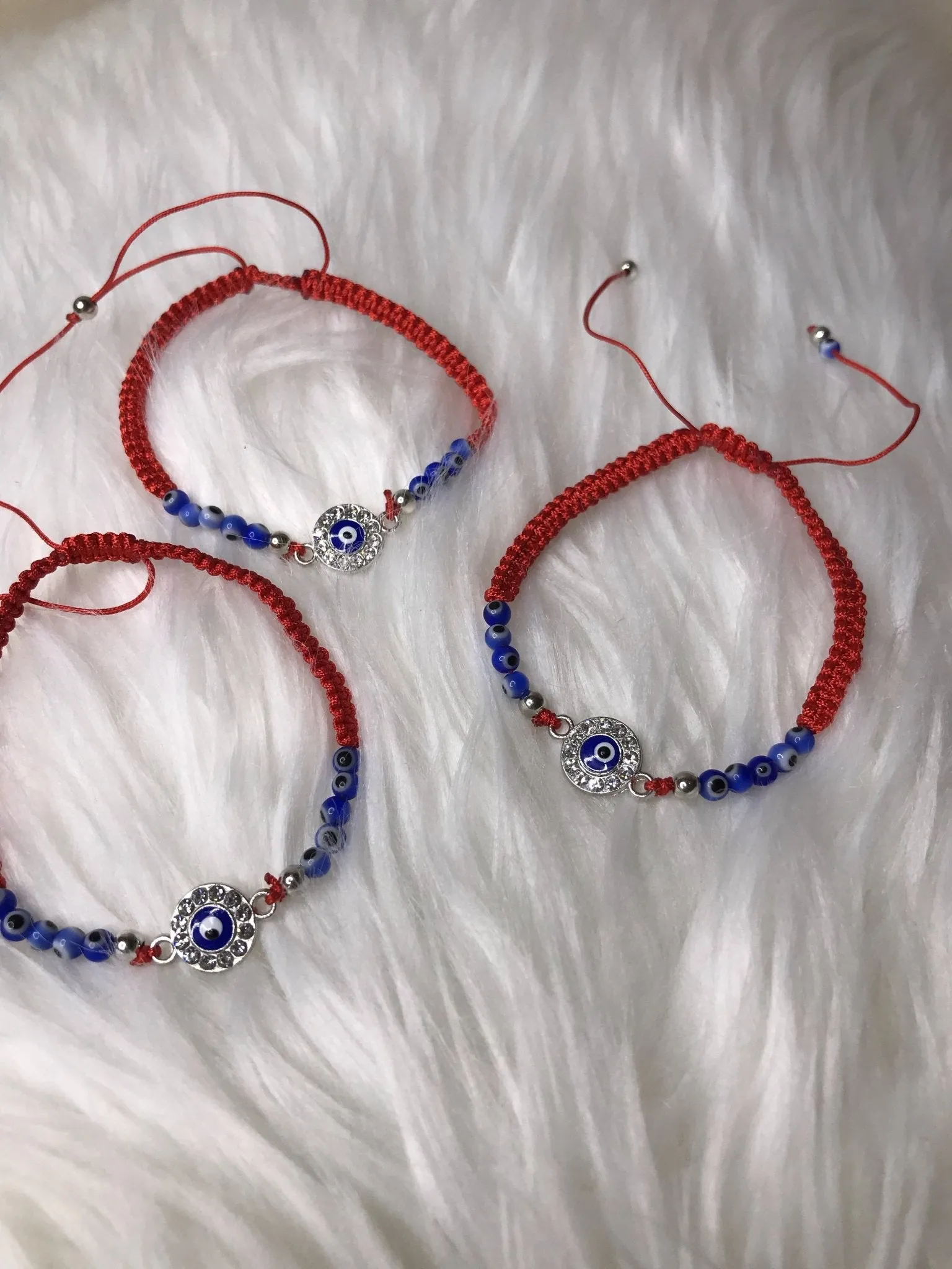 Evil Eye  Crystal Bracelet    Block Negative Energy   Red String Macrame Adjustable  Good luck Bracelet Evil Eye Protection