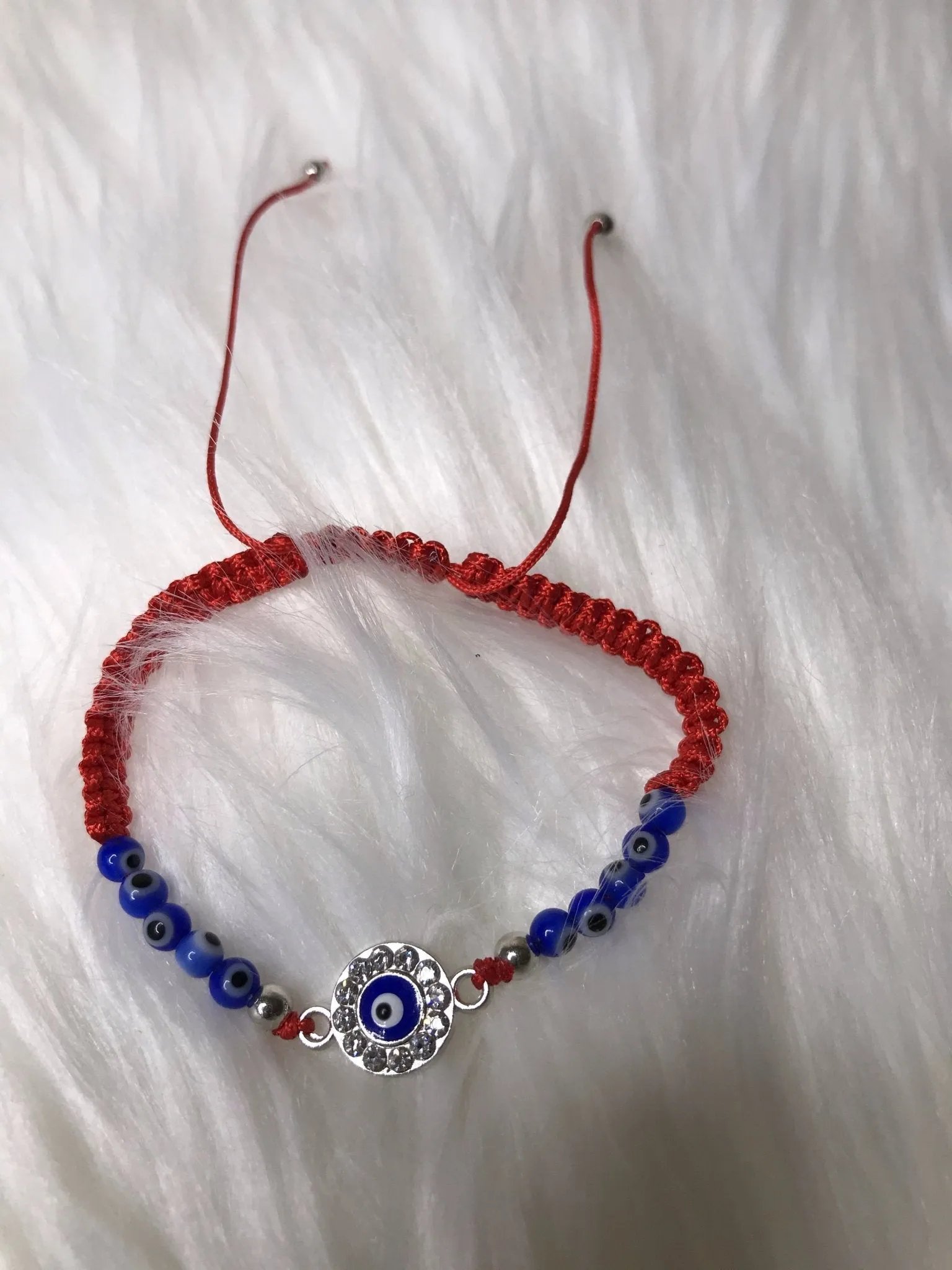 Evil Eye  Crystal Bracelet    Block Negative Energy   Red String Macrame Adjustable  Good luck Bracelet Evil Eye Protection