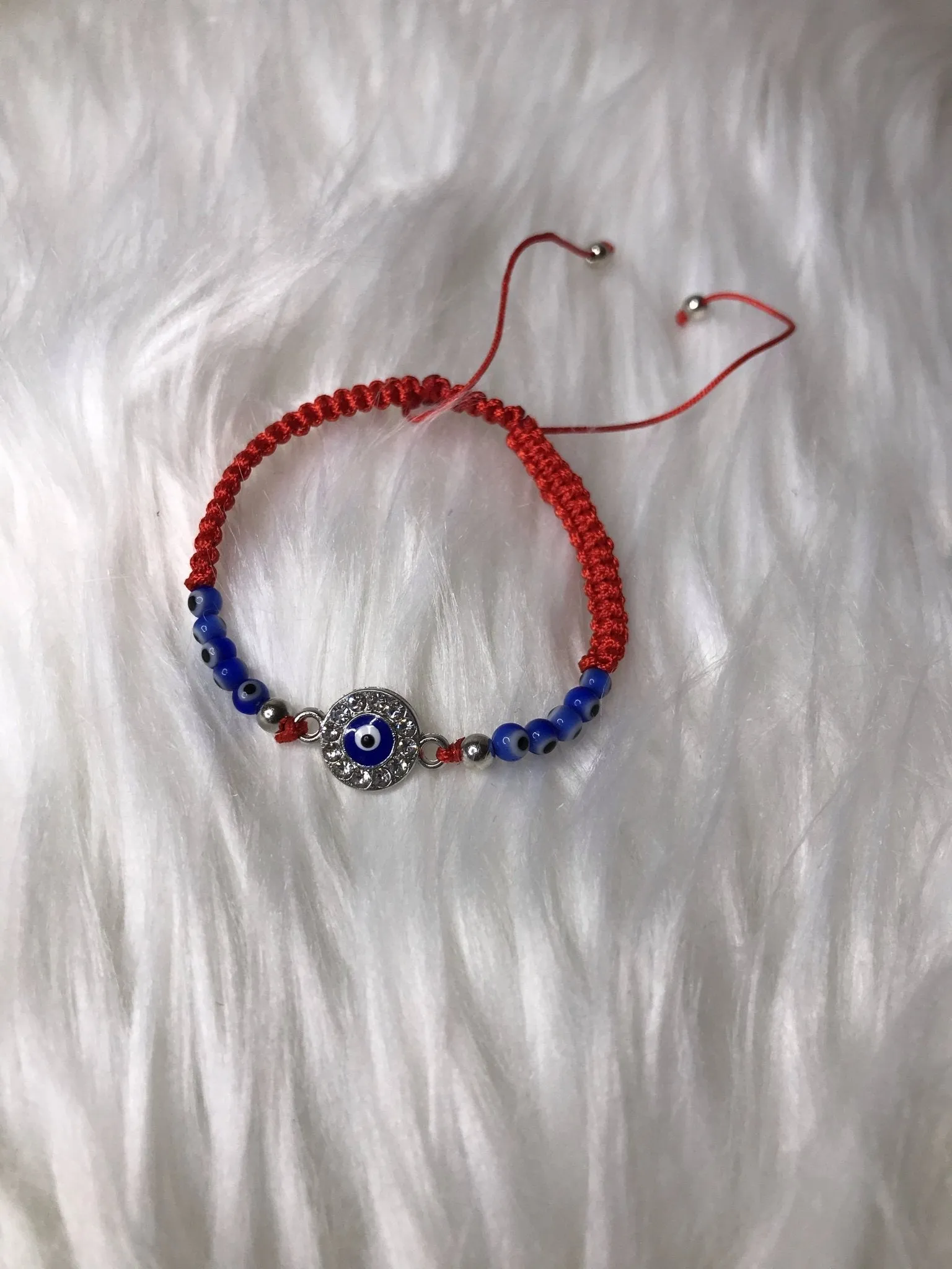 Evil Eye  Crystal Bracelet    Block Negative Energy   Red String Macrame Adjustable  Good luck Bracelet Evil Eye Protection