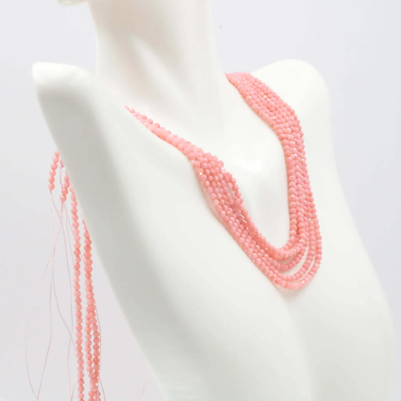 Faceted Pink Coral Strands Natural Coral Beads DIY Red Coral Beads Antique Coral Beads Natural Coral Bead Necklace 15" SKU: 6142618