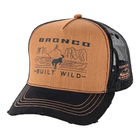 Ford Bronco Built Wild Distressed Canvas Trucker Hat