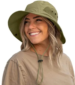 Geartop Fishing Hats For Men And Women Sun Protection Camping Hat Army Green