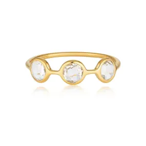 Georgini - Kiklo Yellow Gold White Topaz Ring