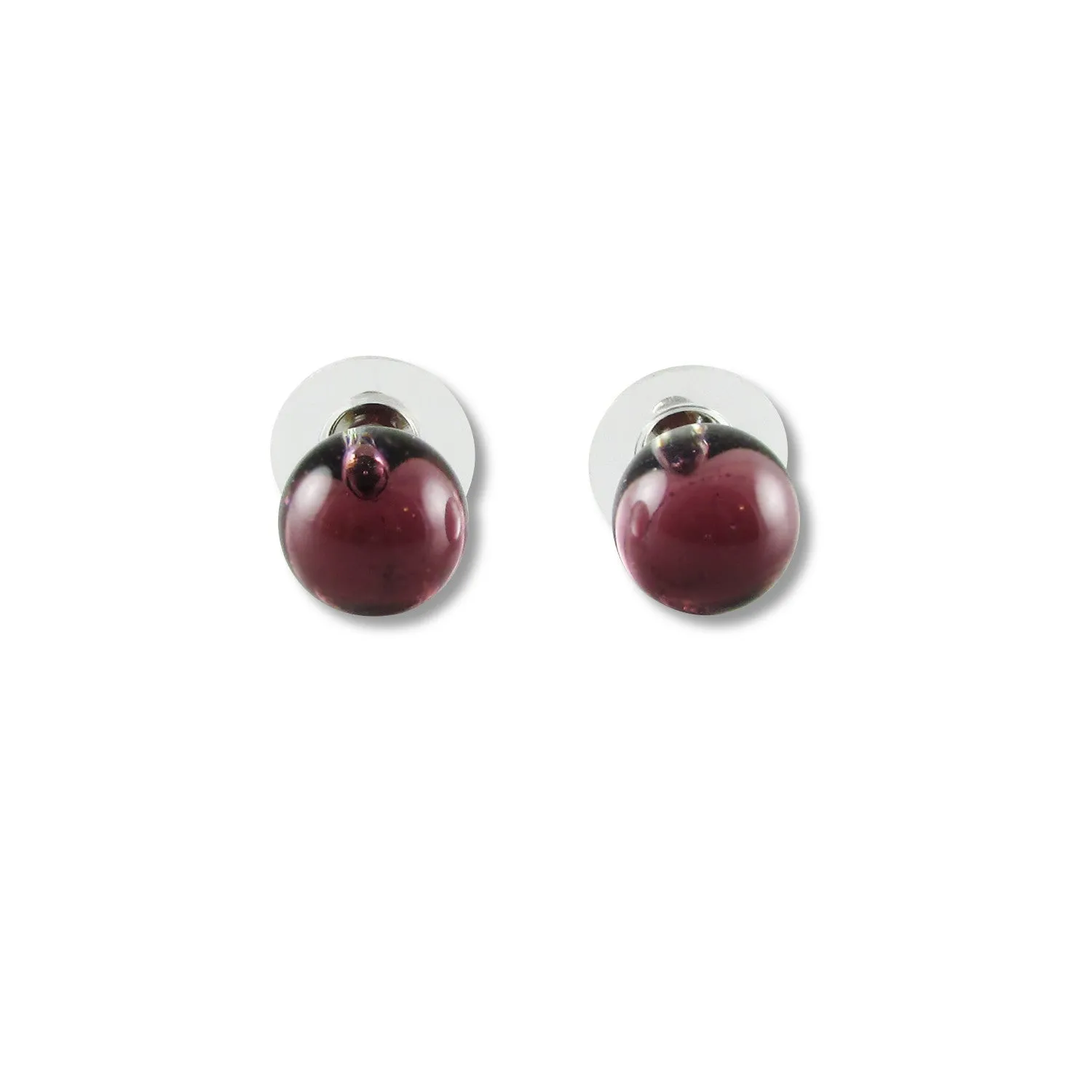 Glass Ball Studs - Amber