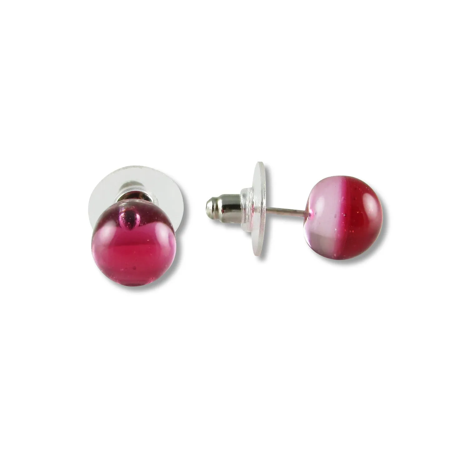 Glass Ball Studs - Amber