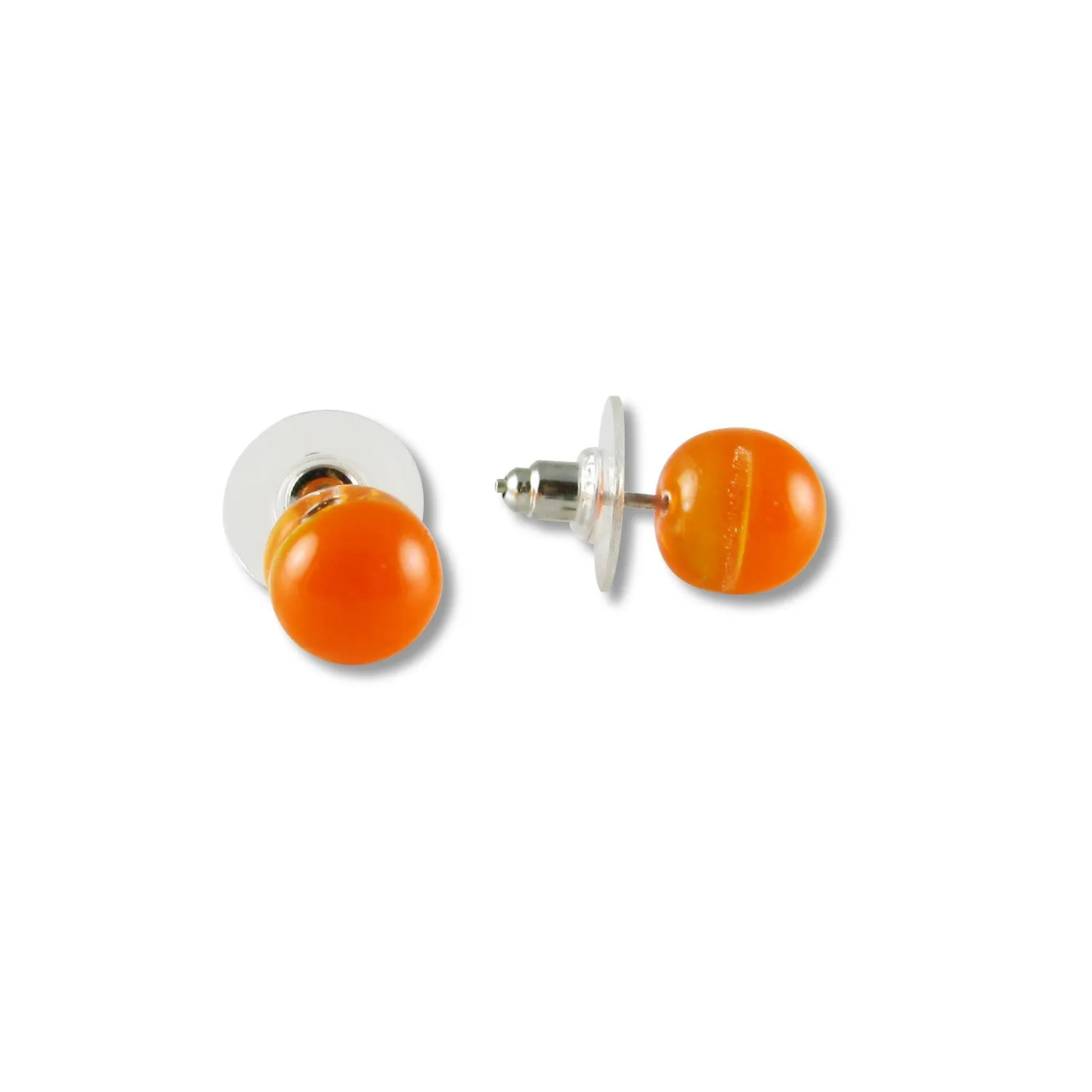 Glass Ball Studs - Amber