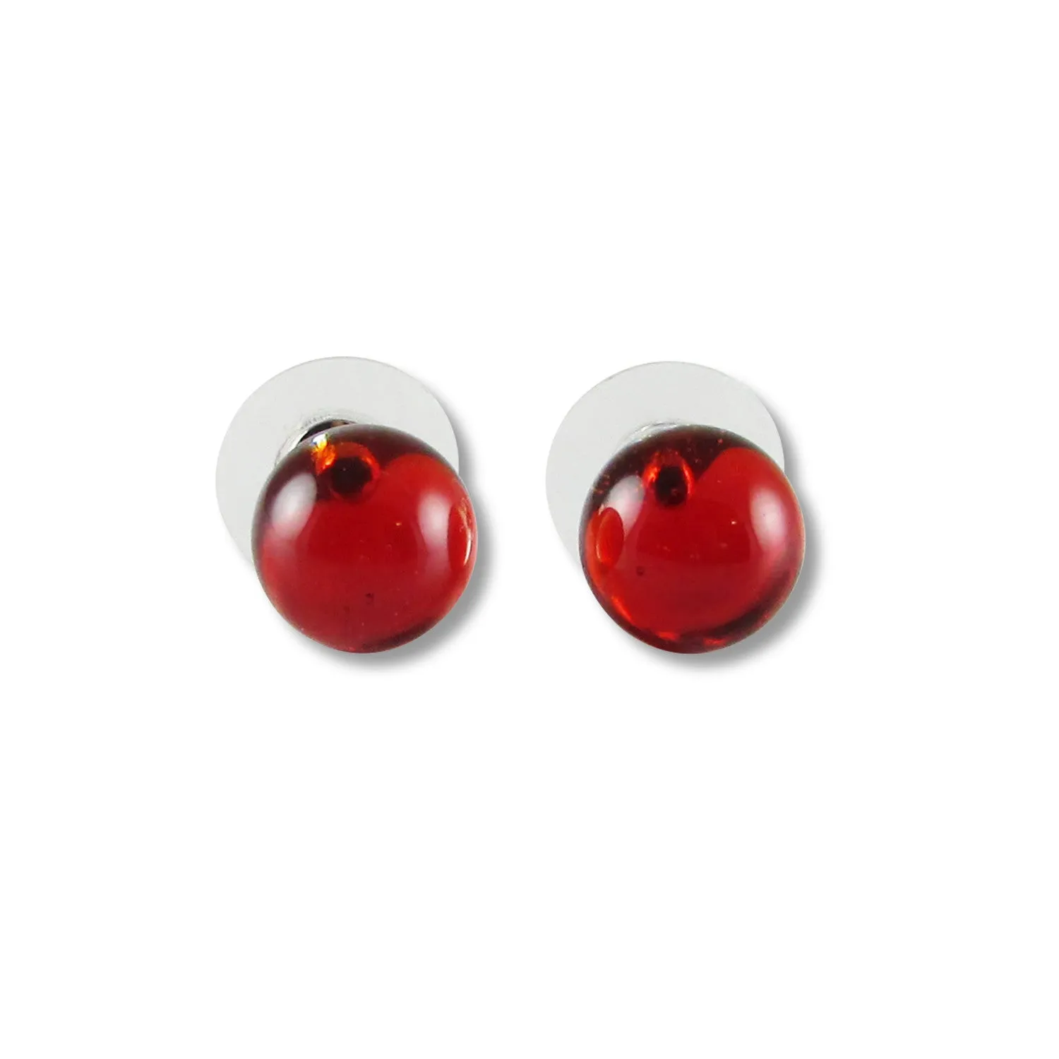 Glass Ball Studs - Amber