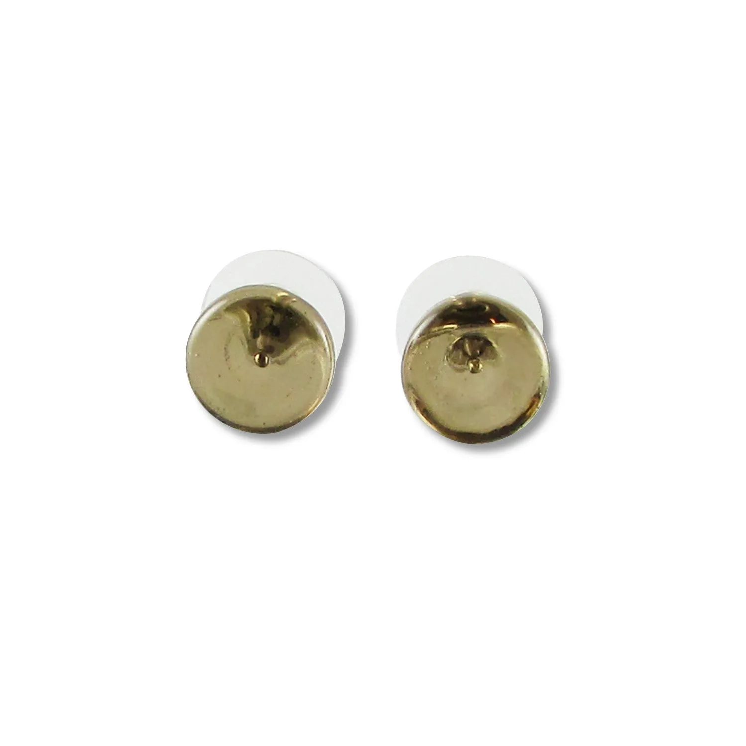 Glass Circle Studs - Amber