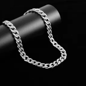 Glittering 13MM Rhinestone Cuban Link Chain