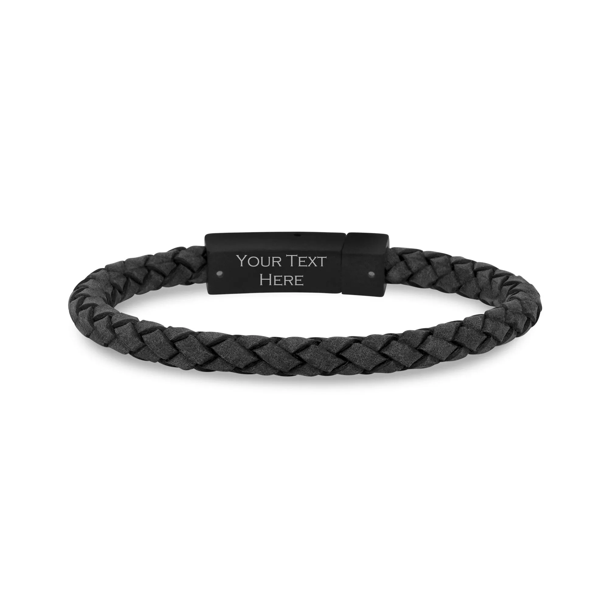 Gray Leather Bracelet | 6MM