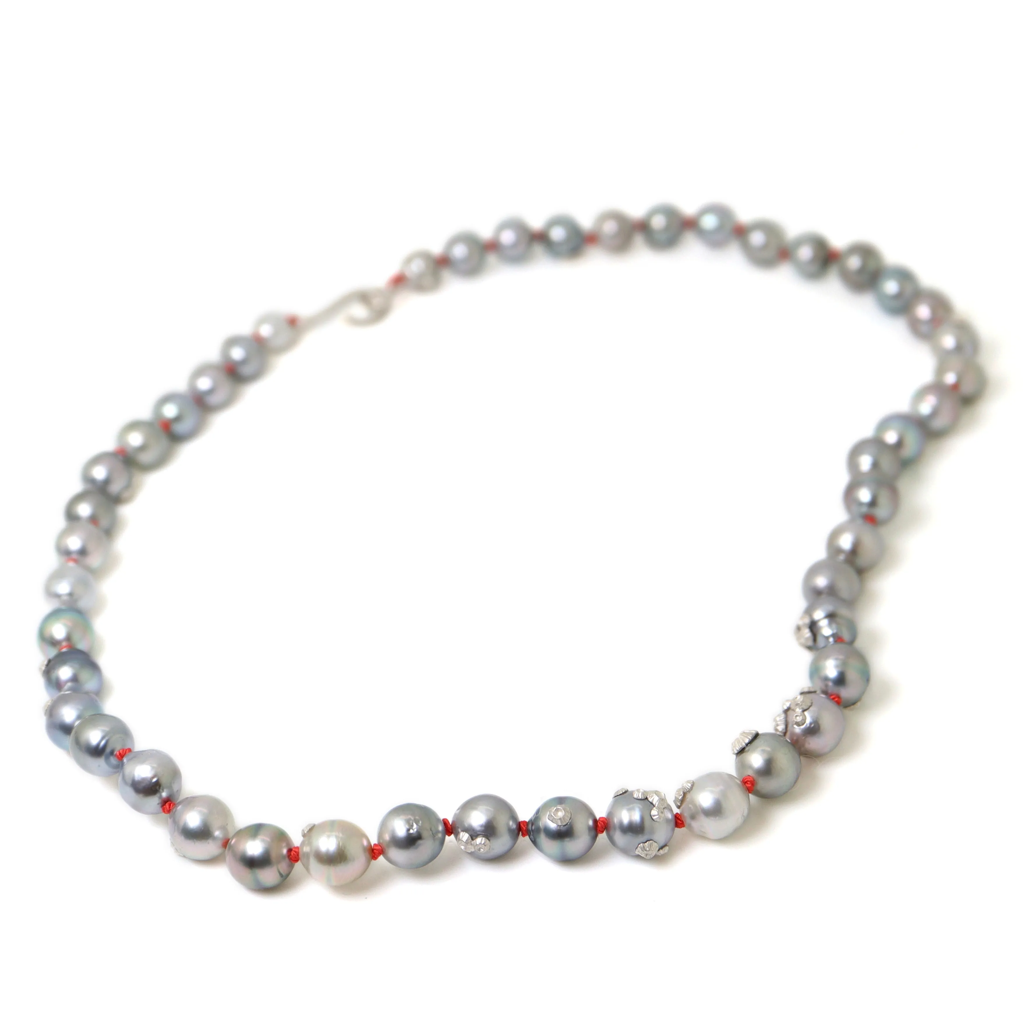 Guanine Tahitian Pearl Ruthie B. Necklace with Barnacles