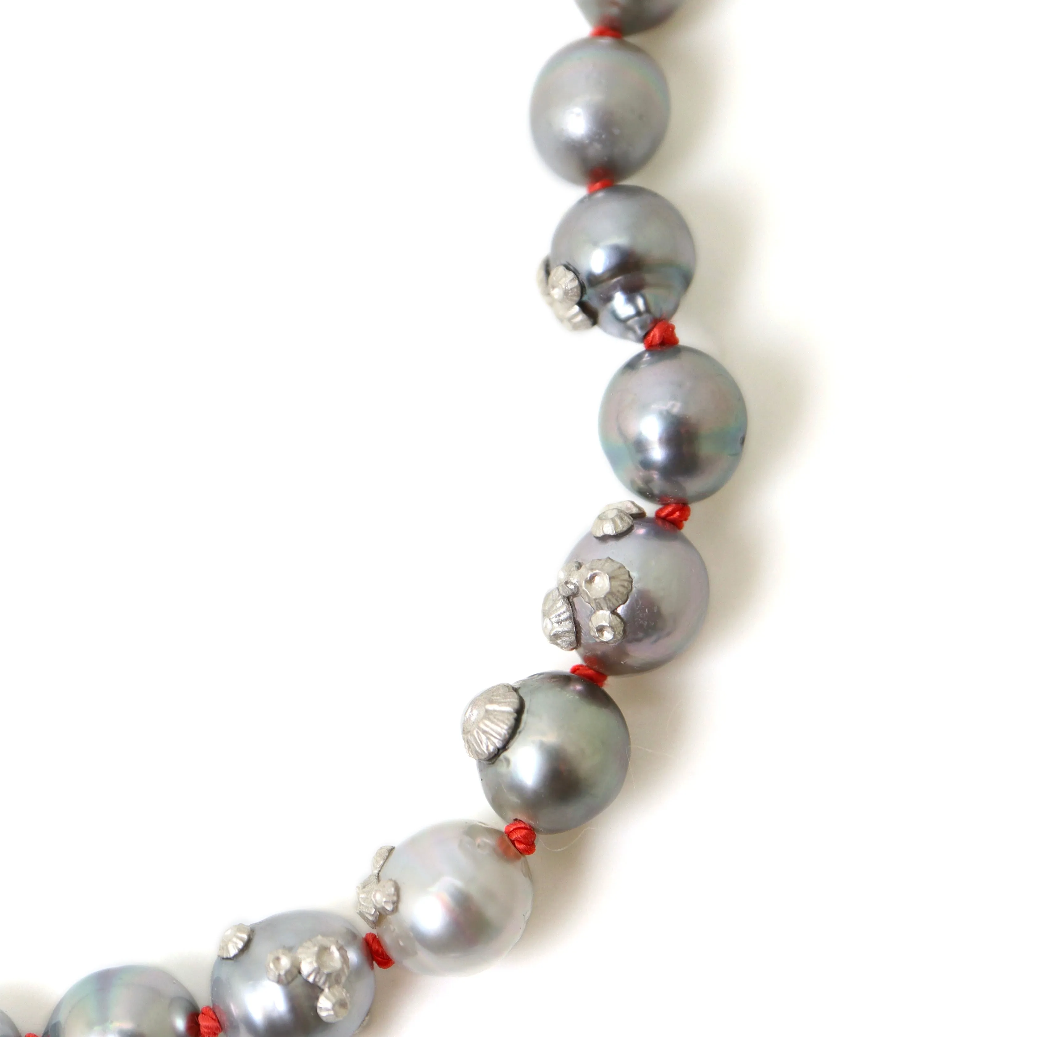 Guanine Tahitian Pearl Ruthie B. Necklace with Barnacles