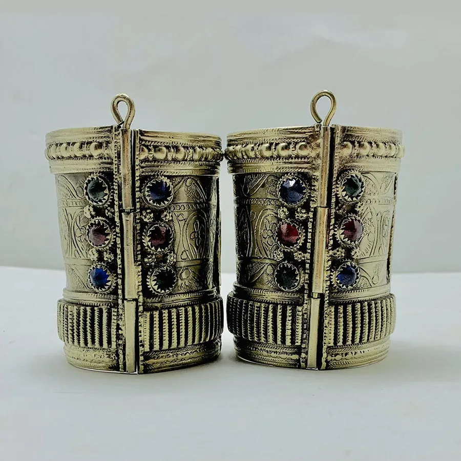 Gypsy Cuff Inlaid With Multicolor Glass Stones Bracelet