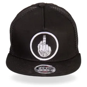 Hot Leathers GSH4001 DILLIGAF Middle Finger Snap Back Hat