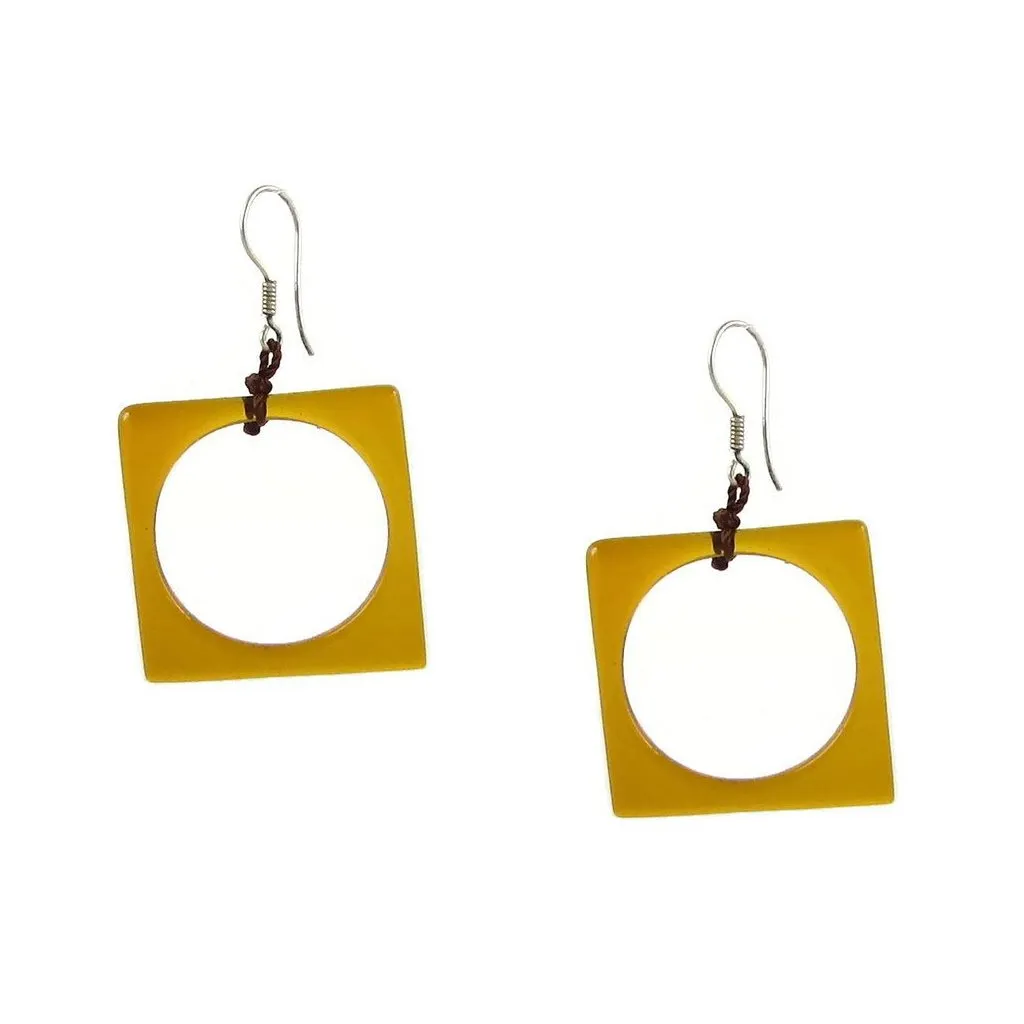 Hoyo Glass Earrings - Lime Green