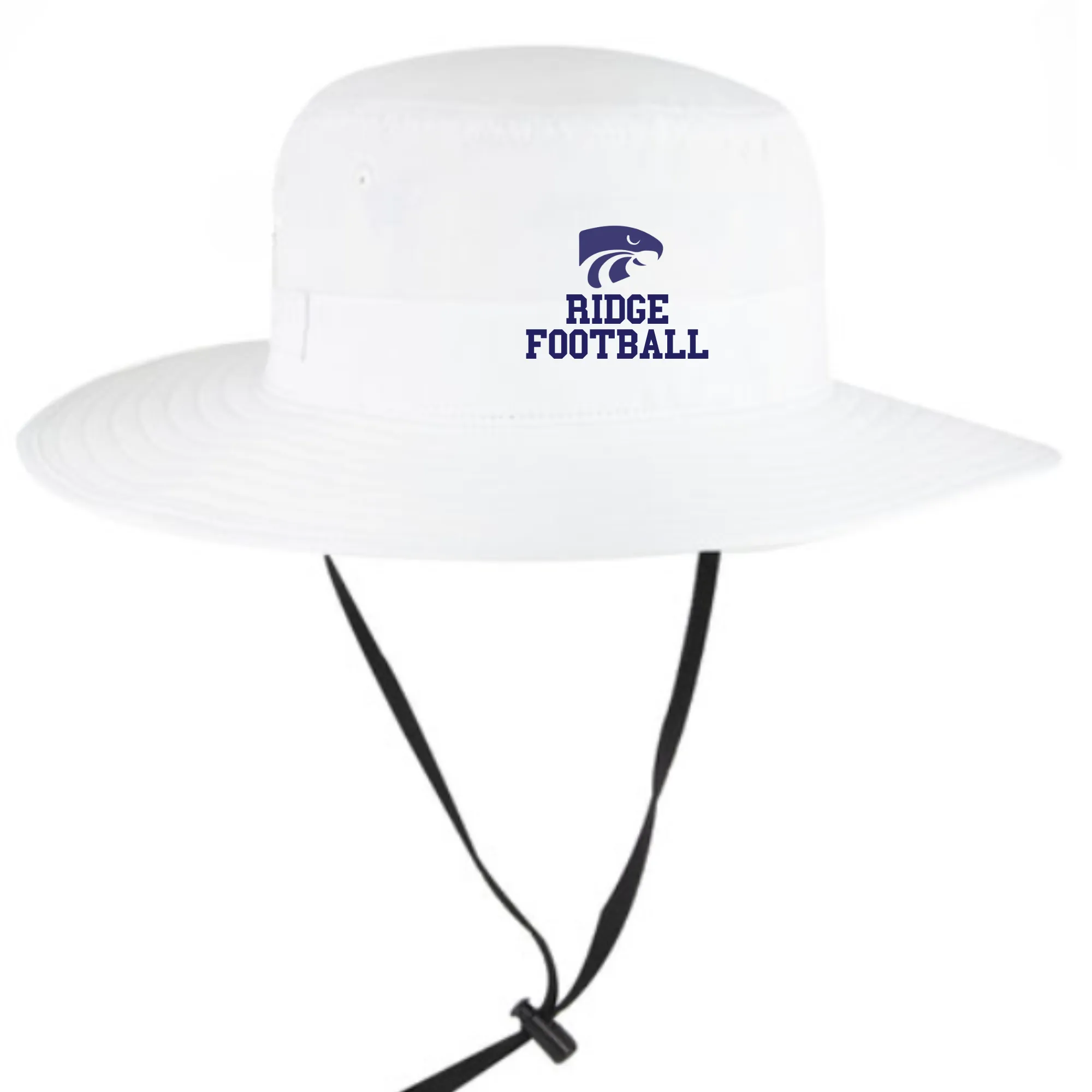 Ironwood Ridge Football Embroidered Otto Bucket Hat in Navy, Grey, or White