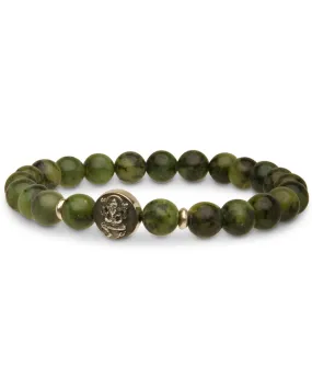 Jade & Sterling Ganesh Bracelet