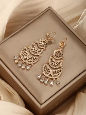 Jewelry Retro Arabian Tassel Metal Earrings Alloy Gold Plated Women's Wedding Party Temperament Earrings for Women