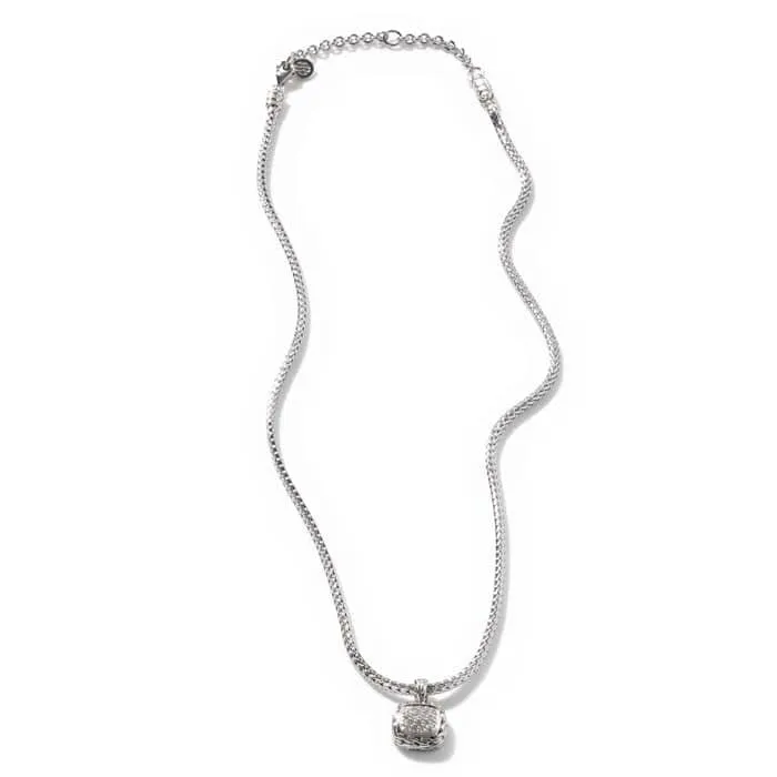 John Hardy Classic Chain Diamond Pavé Pendant Necklace in Sterling Silver