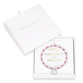 Katie Loxton Wellness Gems Rose Quartz and Pink Jade