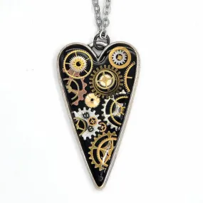 Large Heart Watch Part Necklace