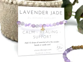 Lavender Jade Bee Diffuser Bracelet