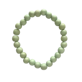 Light Apple Jade Wood 8mm Bracelet