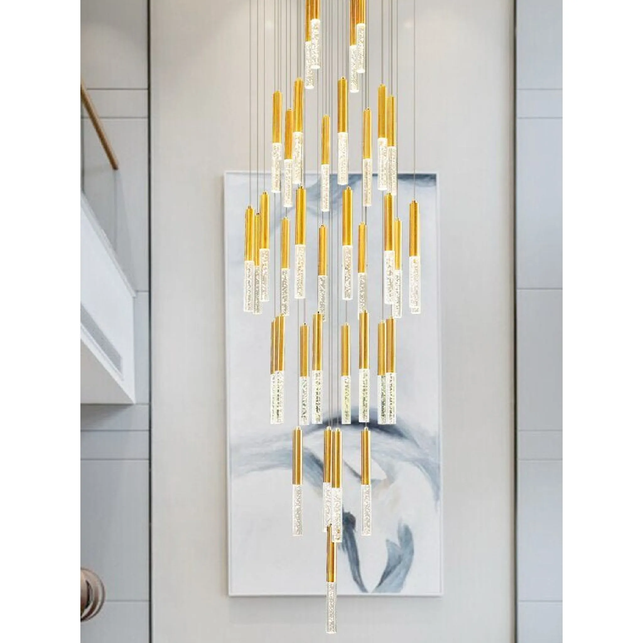 Manarola | Long LED Spiral Chandelier