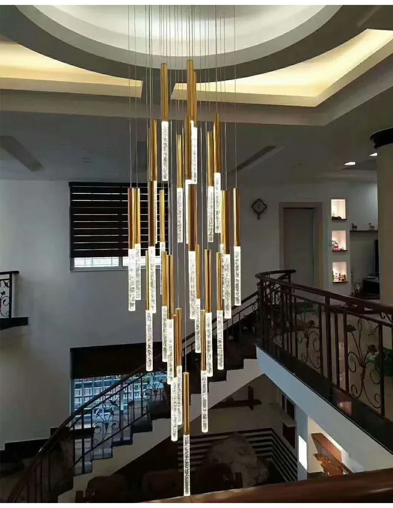 Manarola | Long LED Spiral Chandelier