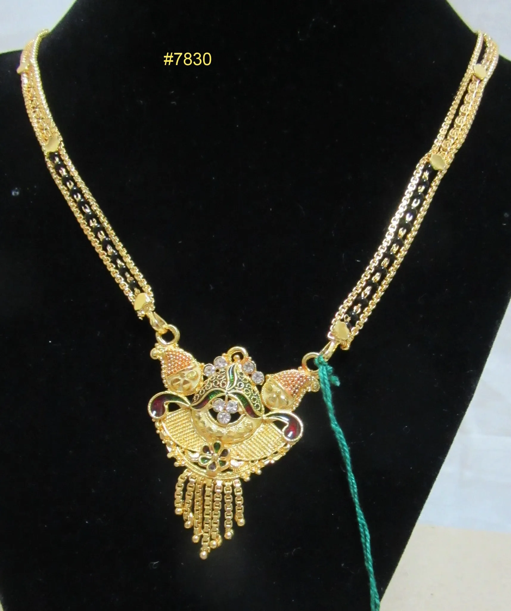 Mangal Sutra 7832  Indian Meenakari Mangalsutra Necklace Shieno Sarees