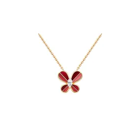 Marquise Butterfly Rose Gold Small Necklace