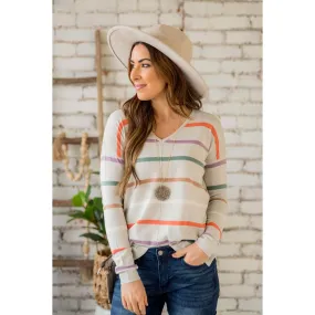 Multi Color Stripes Sweatshirt