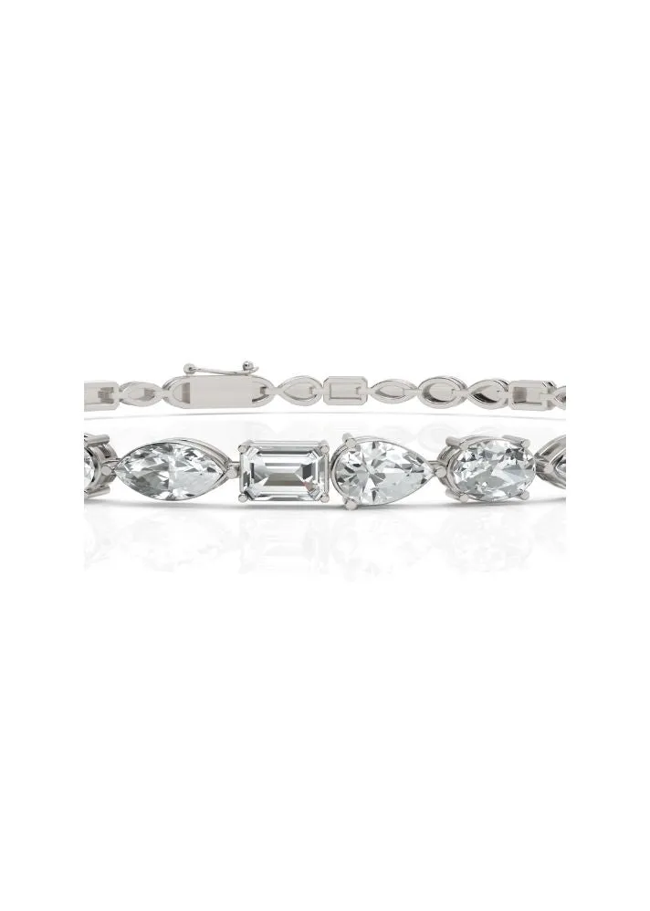 Multi cut Diamond Bracelet in 18K Gold