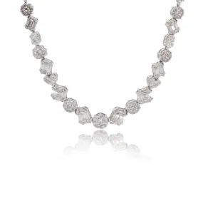 Multi-Shape Illusion Diamond Necklace