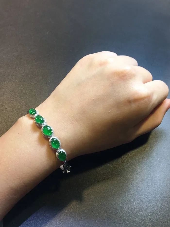 Natural Jade Bracelet Jadeite Bracelet NBT59