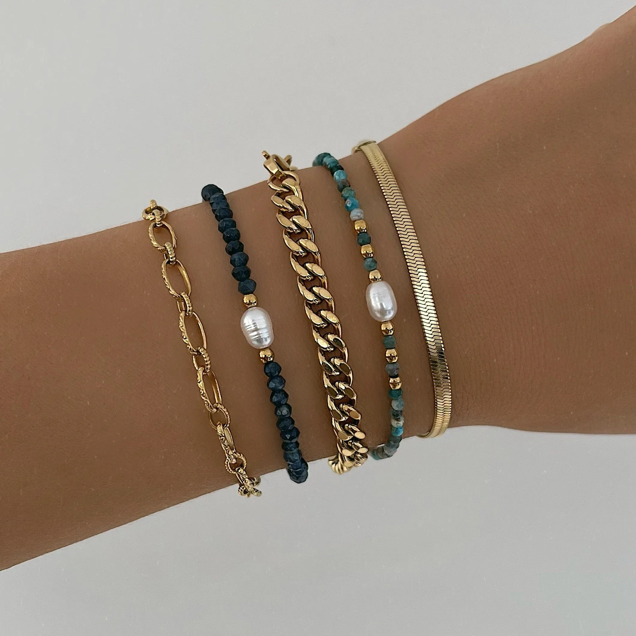 Navy Pearl Bracelet