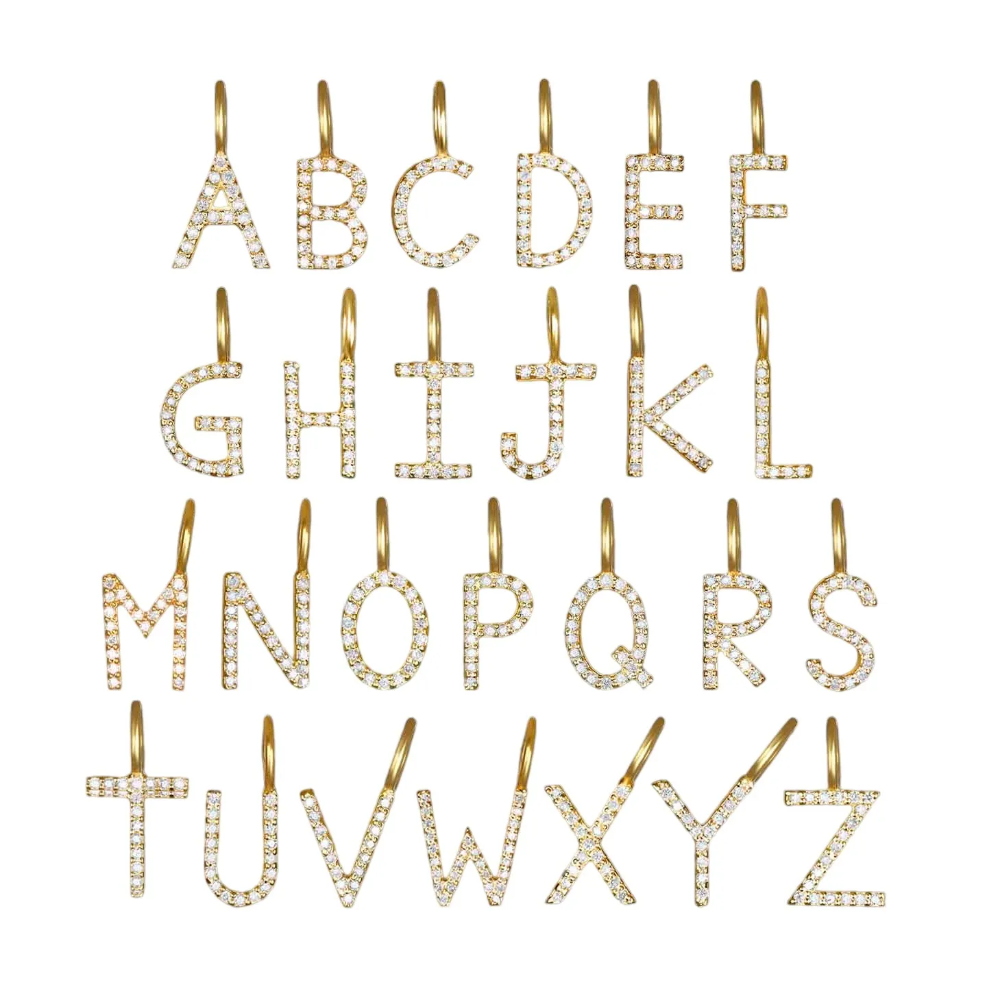 New! Diamond Initial Statement Paperclip Necklace-Gold